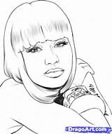 Minaj Coloring Nicki Pages Printable Drawing People Cardi Draw Online Famous Color Easy Drawings Celebrity Kids Popular Everfreecoloring Template Sketch sketch template
