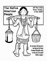 Ojibwe Iroquois Printable Woodland Virginia Delaware Educational sketch template