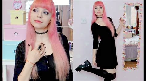 everyday pastel goth makeup and outfit youtube