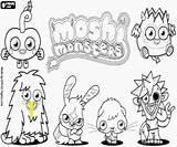 Monsters Moshi Coloring Pages Katsuma Divyajanani sketch template