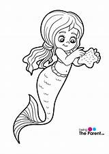 Mermaid Coloring Pages Baby Drawing Easy Getdrawings Anime Printable Kids Little Cute Color Print Book Sheets Real Spaniel Simple Princess sketch template