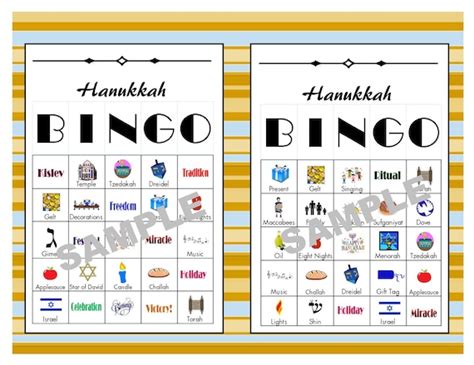 printable hanukkah bingo cards hanukkah games hanukkah