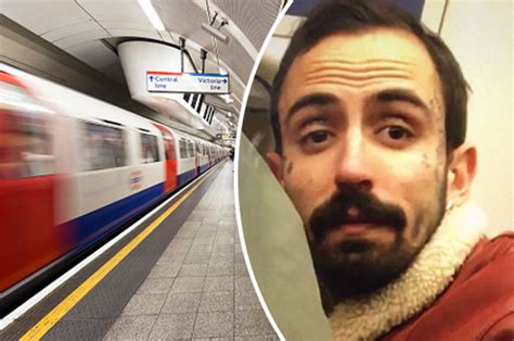 public sex manhunt after couple have sex on tube and spit in face of