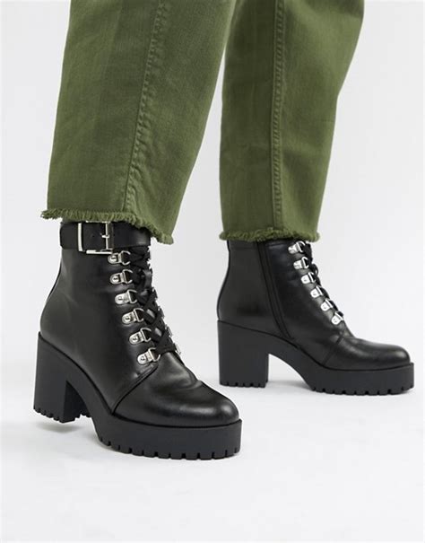 asos design ethan chunky hiker lace up boots asos