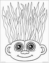 Coloring Crazy Hair Pages Troll Wacky Haircut Printable Color Doll Template Kids Trolls Adult Print Getcolorings Drawing Poppy Getdrawings Fresh sketch template
