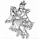 Krishna Coloring Radha Xcolorings 723px 108k sketch template