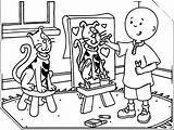 Caillou Wecoloringpage sketch template