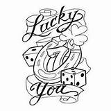 Lucky Luck Clipartmag Findtattoodesign sketch template