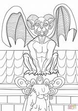 Gargoyle Gargoyles Ausmalbilder Wasserspeier Goliath Potwory Ausmalbild Drukuj sketch template
