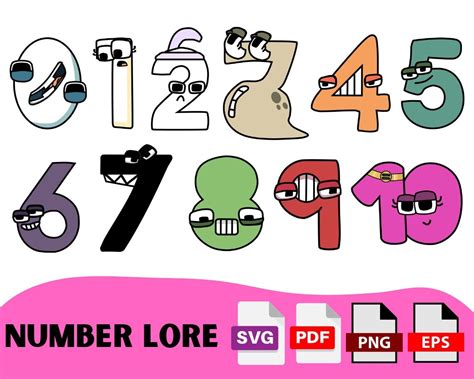 number lore characters svg  png eps number lore individual