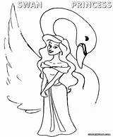 Coloring Princess Swan Pages Odette Library Clipart Collection sketch template