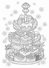 Cupcake Colouring Tegninger Kage Erwachsene Ausmalen Nemme Zeichnen sketch template