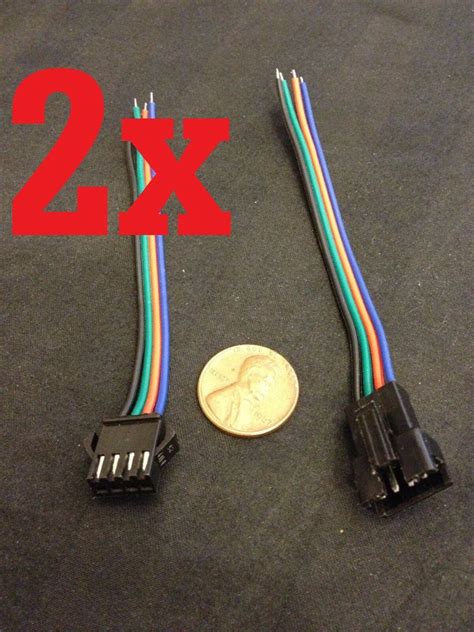 pin led wiring aurora led light bar male deutsch connector  pin pair obp  strips