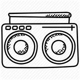 Boombox sketch template