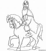 Sinterklaas Kleurplaat Kleurplaten Paard Overig Kinderen Zwaait Animaatjes sketch template