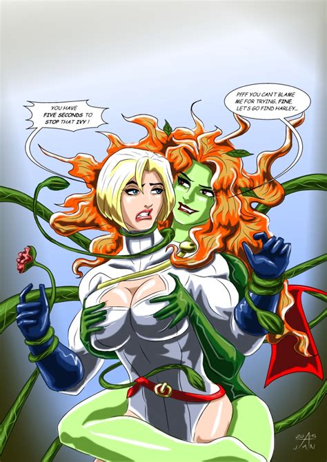 Power Mad 2 Power Girl And Poison Ivy By Adamantis On