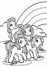 Coloring Rainbow Pages Pony Little Popular sketch template