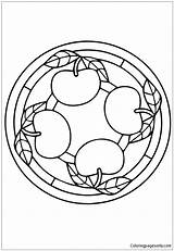 Mandala Apple Coloring Pages sketch template