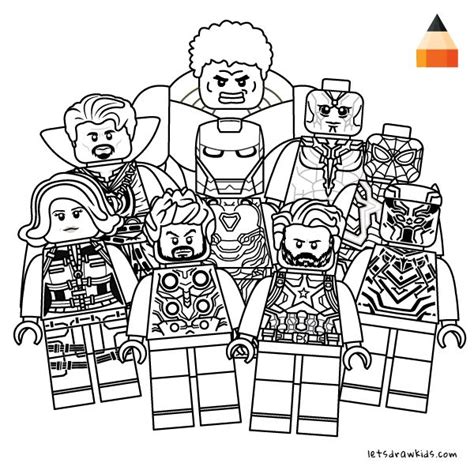 coloring page  kids   draw lego avengers avengers coloring