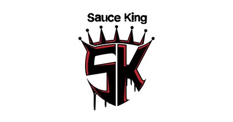 sauce king logo sauce king sticker teepublic