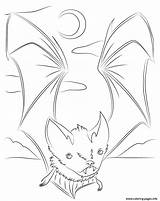 Coloring Pages Bat Vampire Cute Printable Halloweens Halloween Print Bats Drawing Nocturnal Categories Silhouettes sketch template