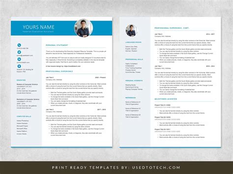 word design  executive assistant resume