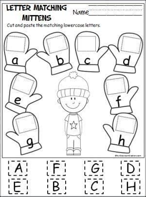 alphabet matching cut  paste worksheet google search school