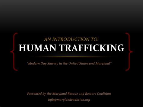 Ppt An Introduction To Human Trafficking Powerpoint Presentation