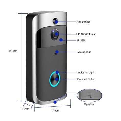 wifi smart wireless security doorbell smart p visual intercom recording video door phone