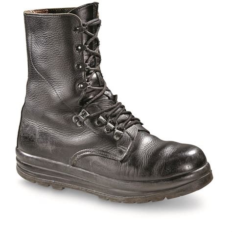 swiss military surplus waterproof leather combat boots   combat tactical boots