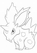 Nidoran Pokemon Coloring Generation Pages Kids Color sketch template