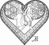 Coloring Stained Glass Pages Window Jack Frost Zelda Akili Disney Amethyst Printable Elsa Deviantart Frosted Heart Clipart Princess Adults Christmas sketch template