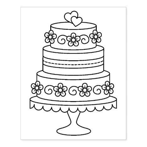 printable wedding cake coloring pages