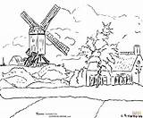 Coloring Pages Belgium Pissarro Windmill Camille Knock Famous Printable Supercoloring Para Colorear Dibujos Impressionism Crafts Animals Dessin Adult Colouring Color sketch template