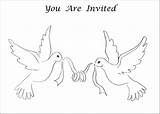 Wedding Symbols Invitation Coloring Hochzeit Dove Symbol Doves Tauben Invitations 1400 1000 Catholic Shelley Stamp Jones Big Amazing Glass Engraving sketch template