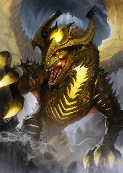 dragonvault gold dragon  kyle punk art herring rimaginarydragons