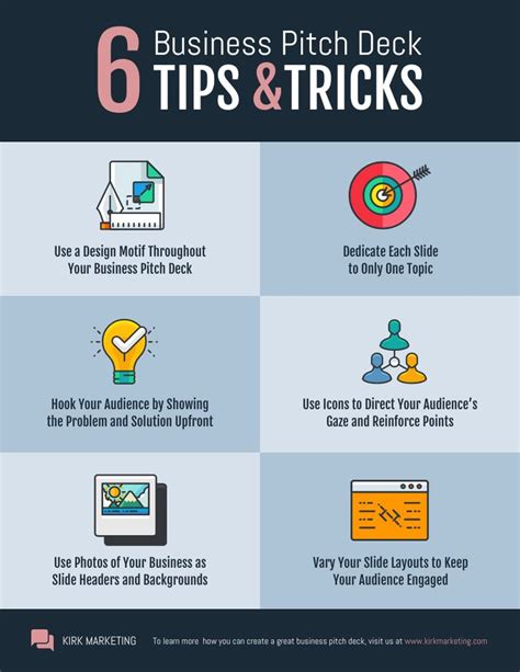 simple business pitch tips infographic list template business pitch