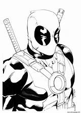 Deadpool Coloring Adults Pages Printable sketch template