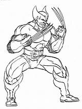 Colorir Logan Wolverine sketch template