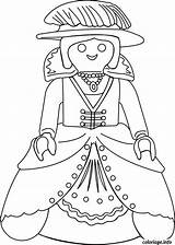 Playmobil Princesse Prinzessin Ausmalen Ferme Anniversaire Personnage Imprimé Colorear sketch template