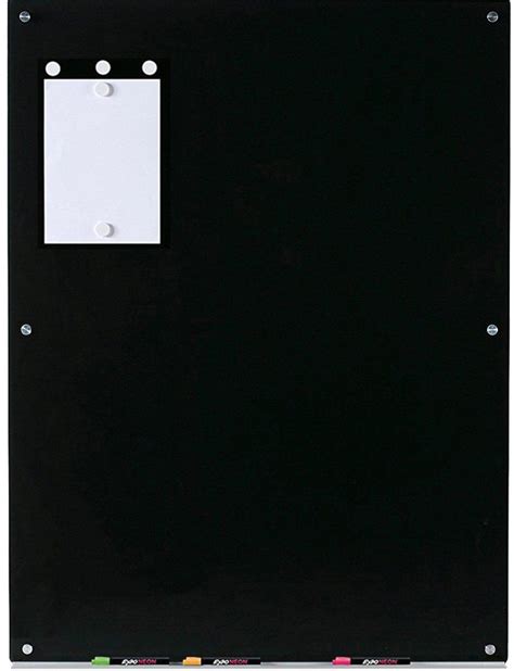 Magnetic Black Glass Dry Erase Board Set Includes Board Magnets And
