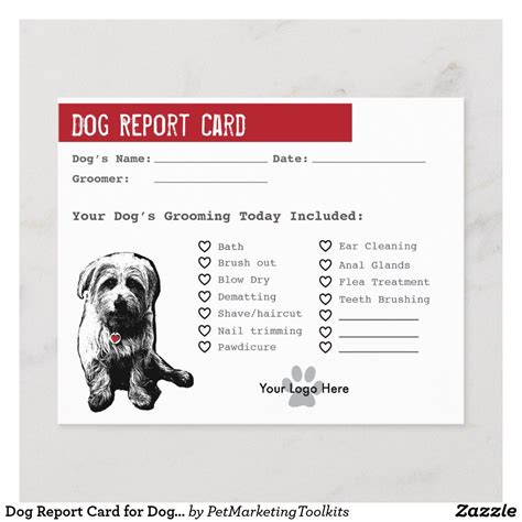 dog report card template