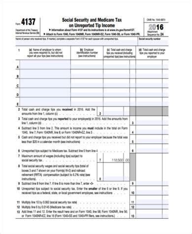 sample social security income forms