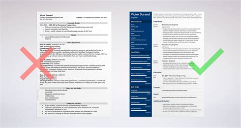 engineering resume templates examples format
