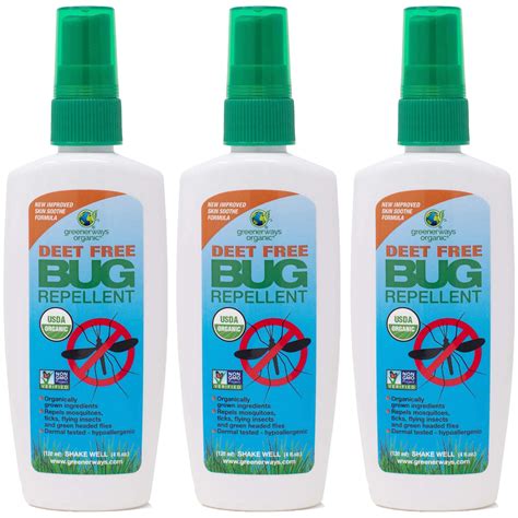greenerways organic insect repellent premium usda organic  gmo