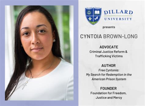 author and advocate cyntoia brown long to speak at dillard