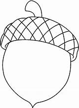 Acorn Coloring Pages Fall Print Preschool Color Crafts Sketchite Kids sketch template