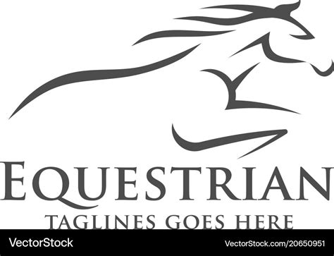 horse racing logo template royalty  vector image