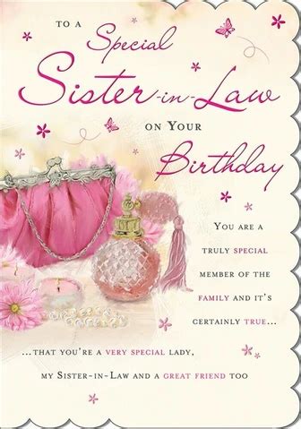 sister  law birthday card sister  law birthday birthday greeting