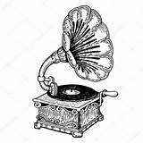 Gramophone Scratch Imitation Graphicriver Depositphotos sketch template